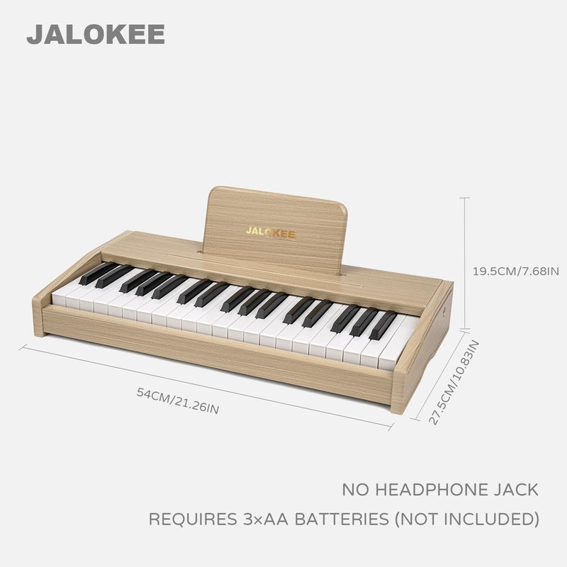 JALOKEE Kids Piano Keyboard, Digital Piano for Kids, Music Educational Instrument Toy, Wood Toy for 3+ Girls and Boys (Oak, 37 Keys) - Image 3